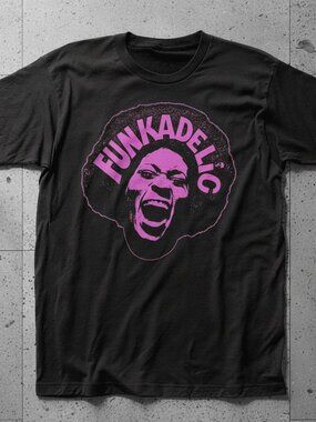 Vintage Funk Music Graphic Tee Black Purple Retro Concert Inspired Shirt